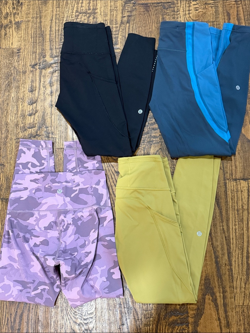 4 pairs Lululemon 7/8 leggings size 4